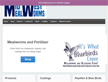 Tablet Screenshot of midwestmealworms.com